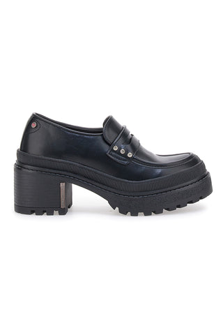 Mocassini Neri Platform con Brillantini Bettyflowers 01