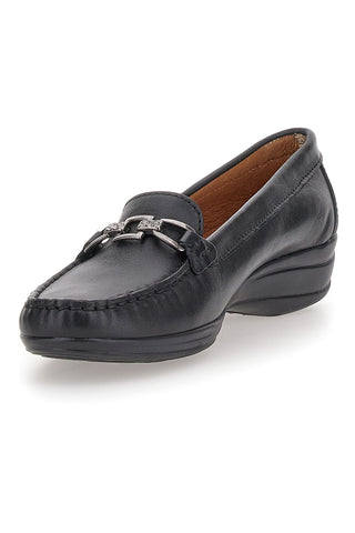 Klassische schwarze Slipper mit Horsebit PITTARELLO FOCUS 8135