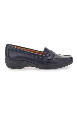 Blauer Mokassin aus echtem Leder PITTARELLO FOCUS 8164