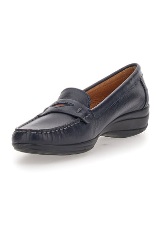 Blauer Mokassin aus echtem Leder PITTARELLO FOCUS 8164