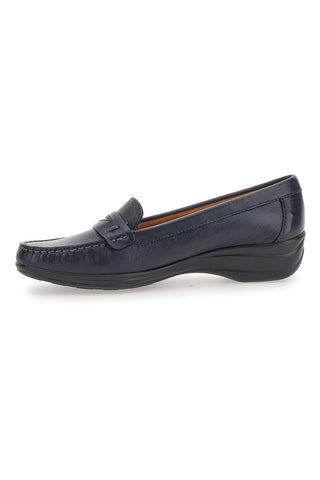 Blauer Mokassin aus echtem Leder PITTARELLO FOCUS 8164