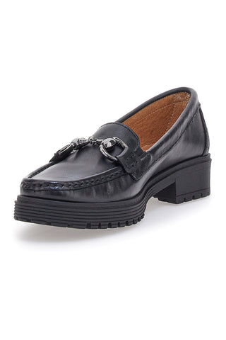 Mocassino nero in vera pelle PITTARELLO FOCUS 8300