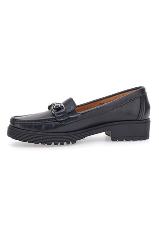 Mocassino nero in vera pelle PITTARELLO FOCUS 8300