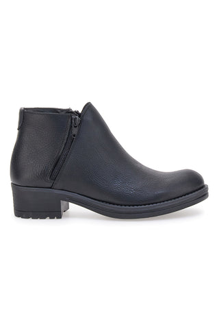 Schwarze Stiefeletten aus echtem Leder, hergestellt in Italien, Pittarello Elite N89