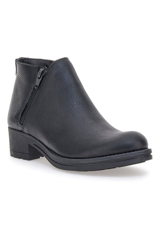 Schwarze Stiefeletten aus echtem Leder, hergestellt in Italien, Pittarello Elite N89