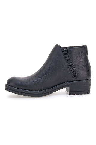 Schwarze Stiefeletten aus echtem Leder, hergestellt in Italien, Pittarello Elite N89