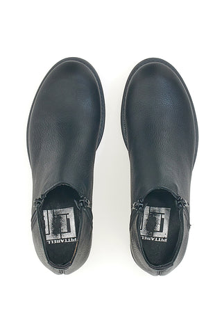 Schwarze Stiefeletten aus echtem Leder, hergestellt in Italien, Pittarello Elite N89