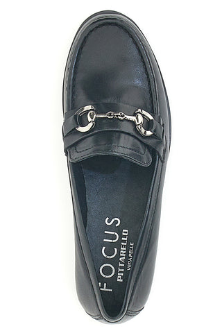 Mocassini Neri in Vera Pelle con Morsetto PITTARELLO FOCUS 4782