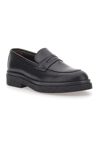 Mocassini Neri Vera Pelle Made In Italy PITTARELLO Class 2004