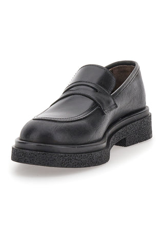 Schwarze Mokassins aus echtem Leder, hergestellt in Italien, PITTARELLO-Klasse 2004