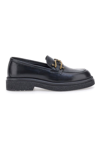 Schwarze Slipper mit goldenem Horsebit PITTARELLO CLASS 2003