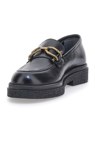 Schwarze Slipper mit goldenem Horsebit PITTARELLO CLASS 2003