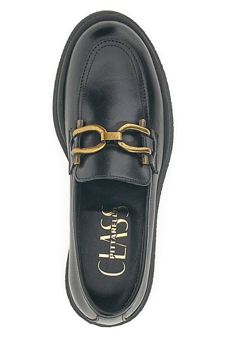 Schwarze Slipper mit goldenem Horsebit PITTARELLO CLASS 2003
