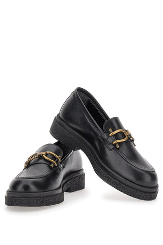 Schwarze Slipper mit goldenem Horsebit PITTARELLO CLASS 2003