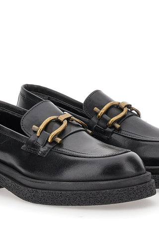 Mocassini neri con morsetto dorato PITTARELLO CLASS 2003