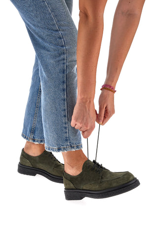 Schnürschuhe aus grünem Wildleder PITTARELLO CLASS 510