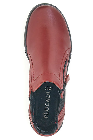 Stivaletti Rossi con Cerniera ed Elastici Laterali Plocadi 21503pt