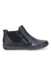 Schwarze Stiefeletten mit Reißverschluss und seitlichen Gummizügen Plocadi 21503pt