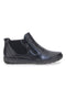 Schwarze Stiefeletten mit Reißverschluss und seitlichen Gummizügen Plocadi 21503pt