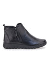 Schwarze Stiefel aus echtem Leder mit seitlichen Reißverschlüssen Plocadi 749007
