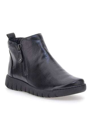 Schwarze Stiefel aus echtem Leder mit seitlichen Reißverschlüssen Plocadi 749007