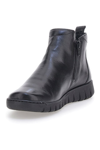 Schwarze Stiefel aus echtem Leder mit seitlichen Reißverschlüssen Plocadi 749007