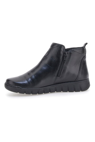 Schwarze Stiefel aus echtem Leder mit seitlichen Reißverschlüssen Plocadi 749007