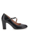 Schwarze Pumps mit schrägem Riemen PITTARELLO KLASSE 558