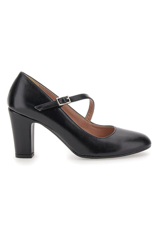 Décolleté nere con cinturino obliquo PITTARELLO CLASS 558