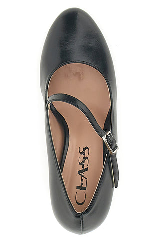 Schwarze Pumps mit schrägem Riemen PITTARELLO KLASSE 558