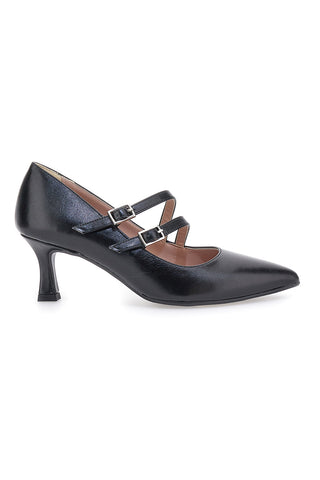 Schwarze Pumps mit Obliquo-Riemen PITTARELLO KLASSE 4362
