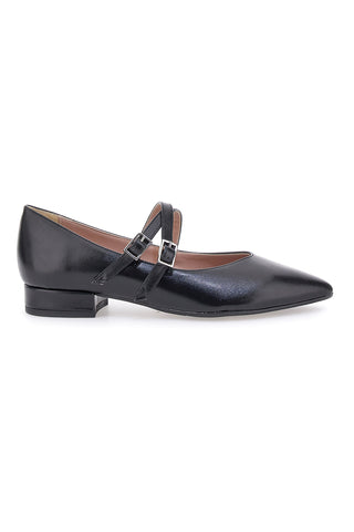 Ballerine a punta nere con cinturini incrociati PITTARELLO CLASS 892