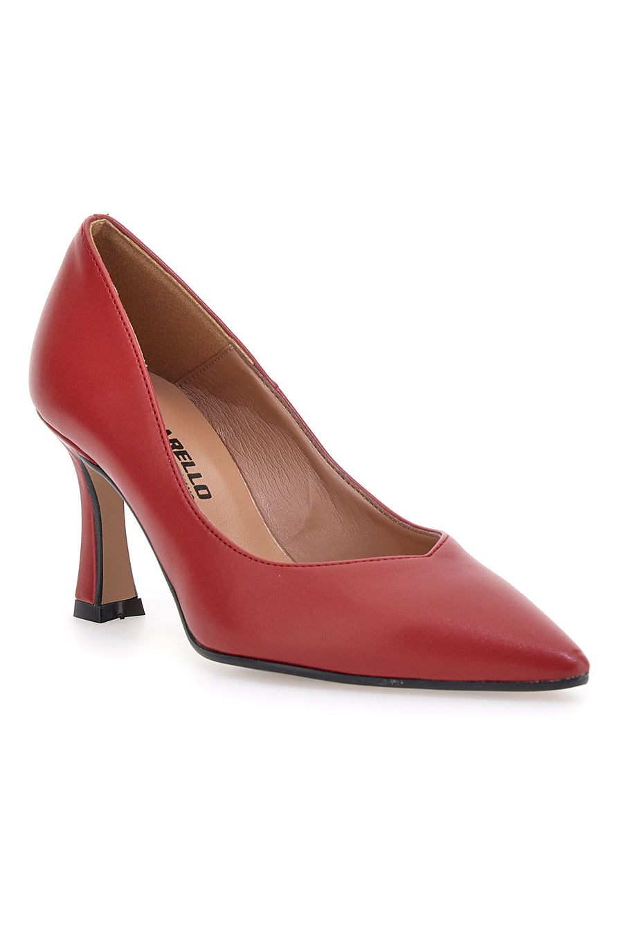 Scarpe Rosse Tacco Medio Decolte Con Laccetto Cinturino Scarpe