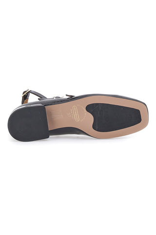 Ballerine Mary Jane Nere Con Tacco Basso Pittarello C156