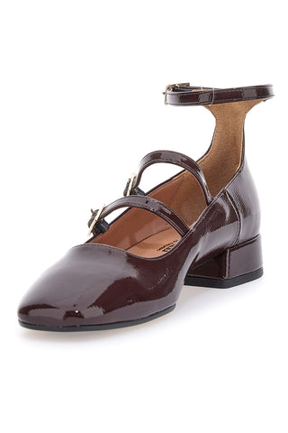 Ballerine Mary Jane Bordeaux Con Tacco Basso Pittarello C156