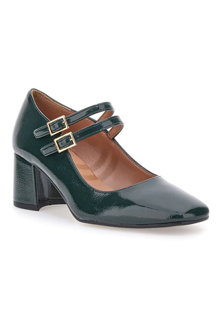 Décolleté Mary Jane Verde Scuro con Cinturini PITTARELLO C5010
