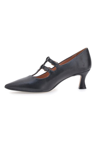 Schwarze Pumps mit 6 cm Absatz, hergestellt in Italien, cm Pittarello P6012