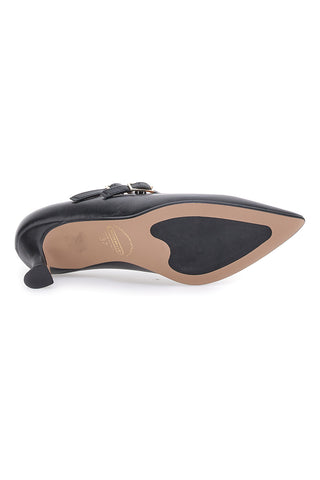 Schwarze Pumps mit 6 cm Absatz, hergestellt in Italien, cm Pittarello P6012