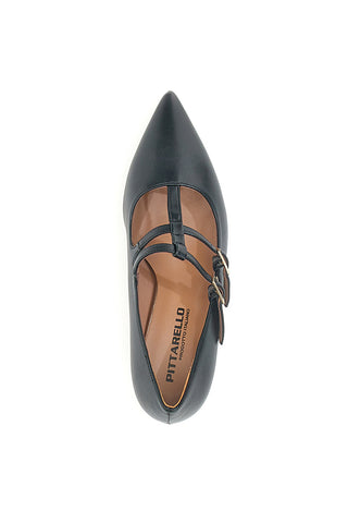 Schwarze Pumps mit 6 cm Absatz, hergestellt in Italien, cm Pittarello P6012