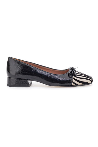Schwarze Ballerinas mit Animal-Print Pittarello um 1518