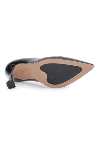 Schwarze Pumps mit 9 cm Absatz, hergestellt in Italien, Pittarello P907