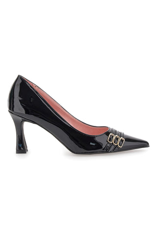 Schwarze Pumps mit Mikroriemen Pittarello Glam 3671