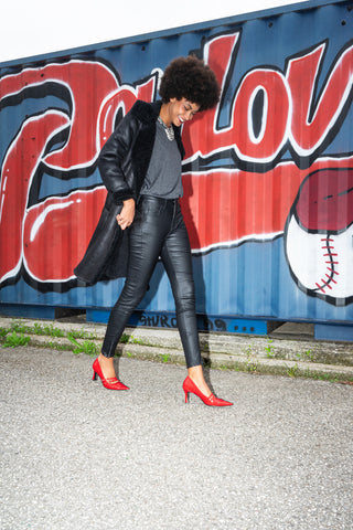 Décolleté Rosse Con Micro Cinturini Pittarello Glam 3695