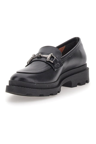 Mattschwarzer Mokassin mit Horsebit PITTARELLO GLAM 3500FC