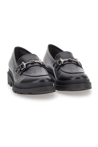 Mattschwarzer Mokassin mit Horsebit PITTARELLO GLAM 3500FC