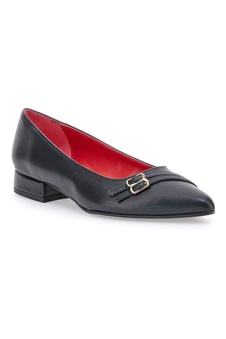 Schwarze spitze Ballerinas mit Riemen Pittarello Glam 3668