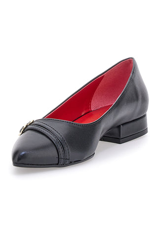 Schwarze spitze Ballerinas mit Riemen Pittarello Glam 3668