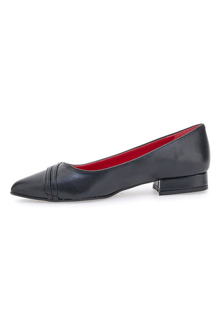 Schwarze spitze Ballerinas mit Riemen Pittarello Glam 3668