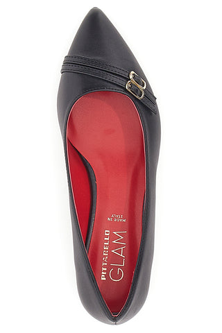 Ballerine Nere A Punta Con Cinturini Pittarello Glam 3668