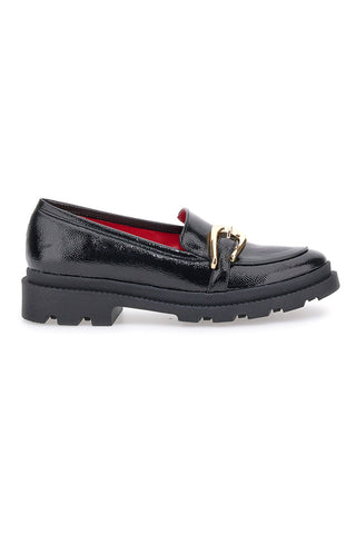 Schwarze Slipper mit goldenem Detail Pittarello Glam 3733FC